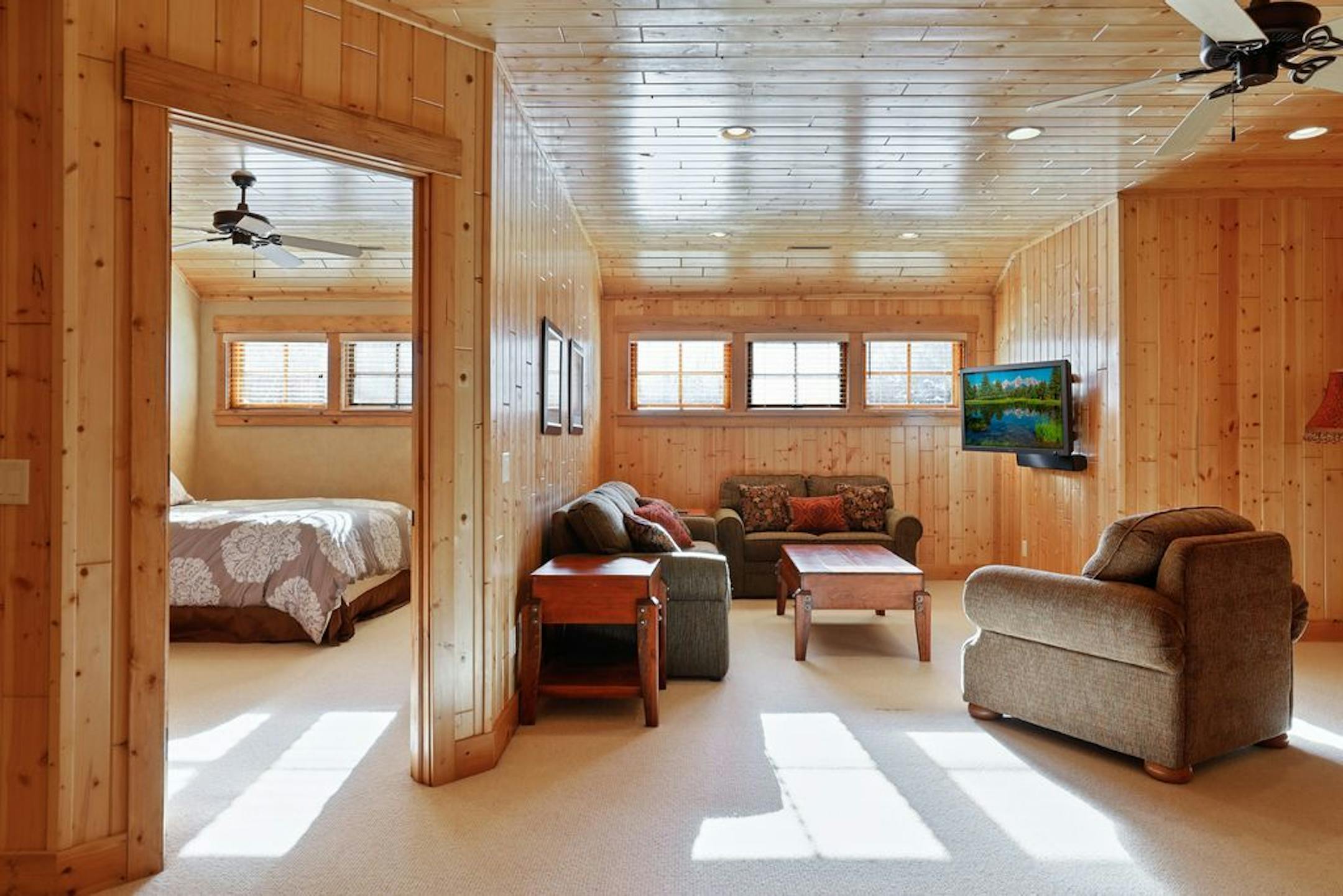 Another guest room with sitting area.