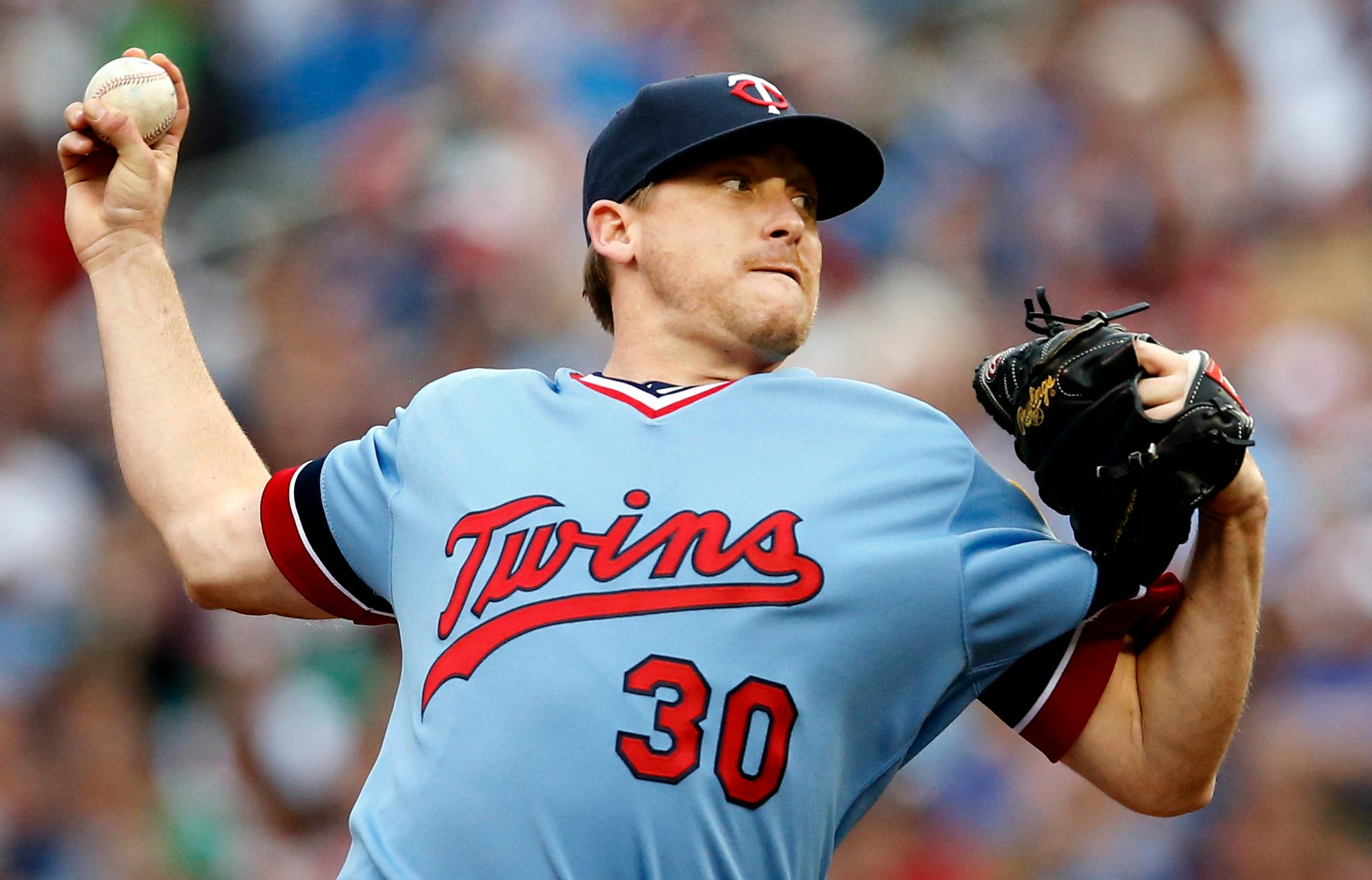 Minnesota Twins starting pitcher Kevin Correia (30) in the second inning.