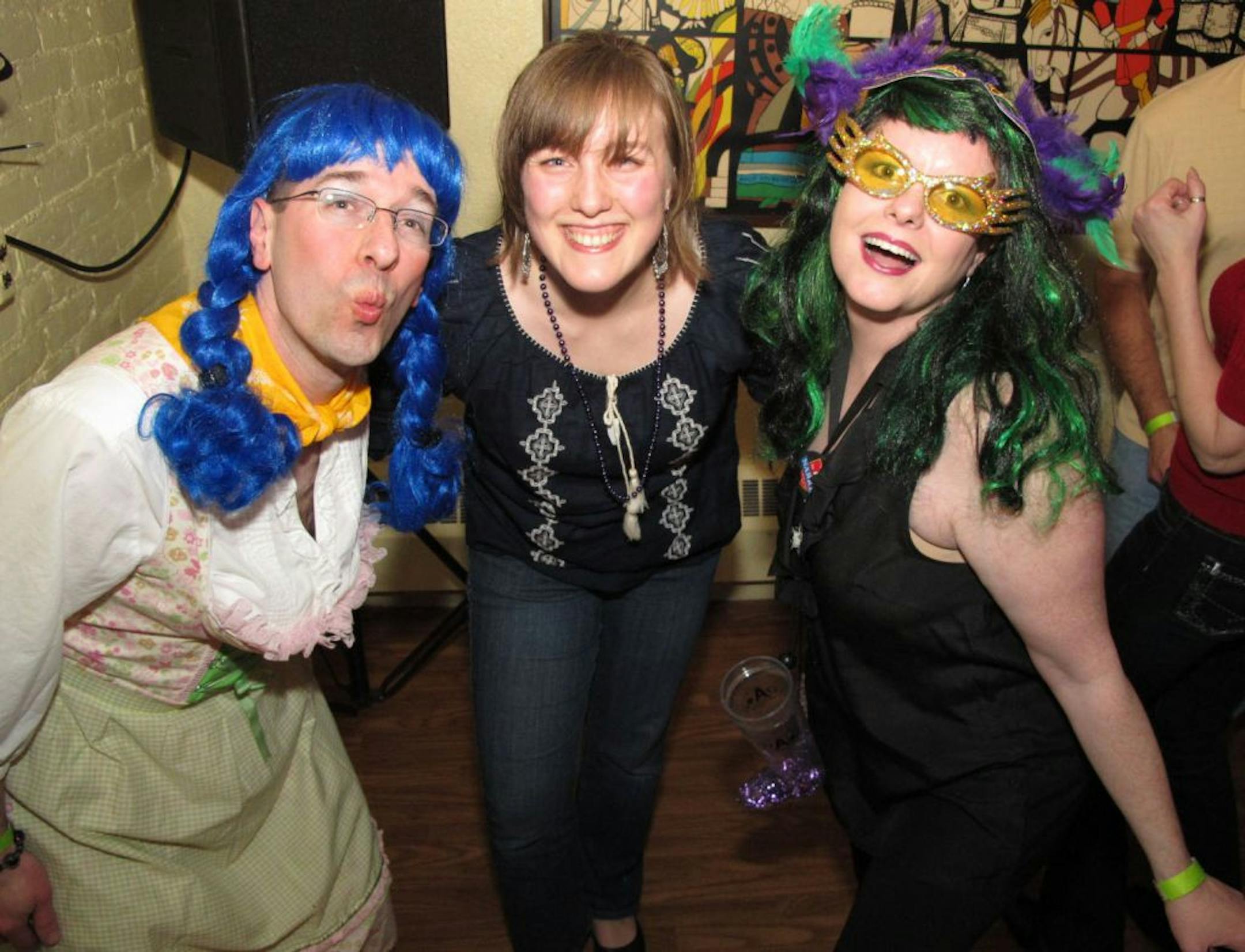 The Germanic-American Institute hosted a Euro dance party at its St. Paul headquarters. Travis Calef, Briggi Heussler and Sonya Calef.