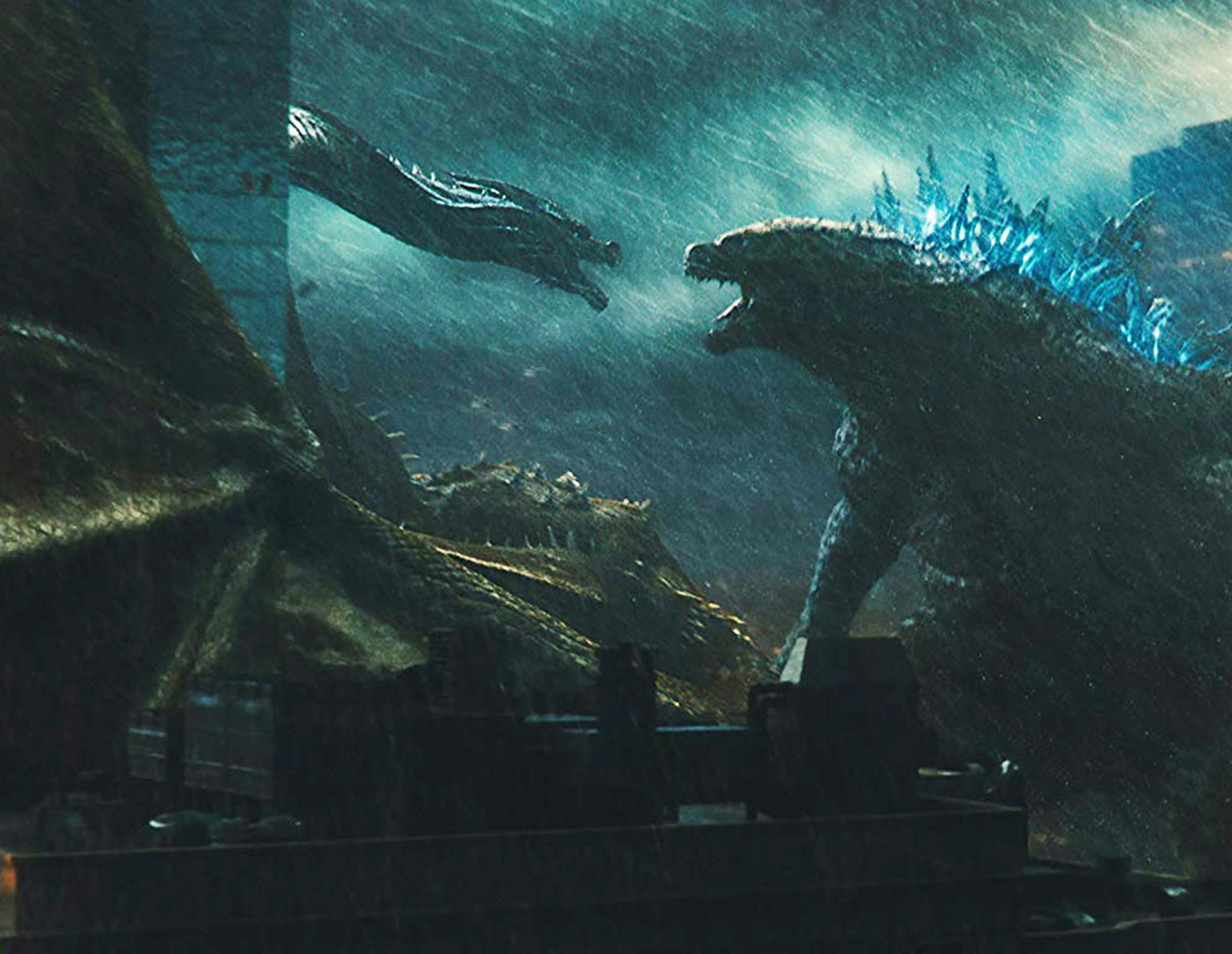 The real stars of "Godzilla: King of the Monsters," are sound designers Erik Aadahl and Ethan Van Der Ryn. Their aural creature designs actually sound like something new, part machine, part prehistoric whatzit. (Warner Bros. Pictures/TNS) ORG XMIT: 1325134
