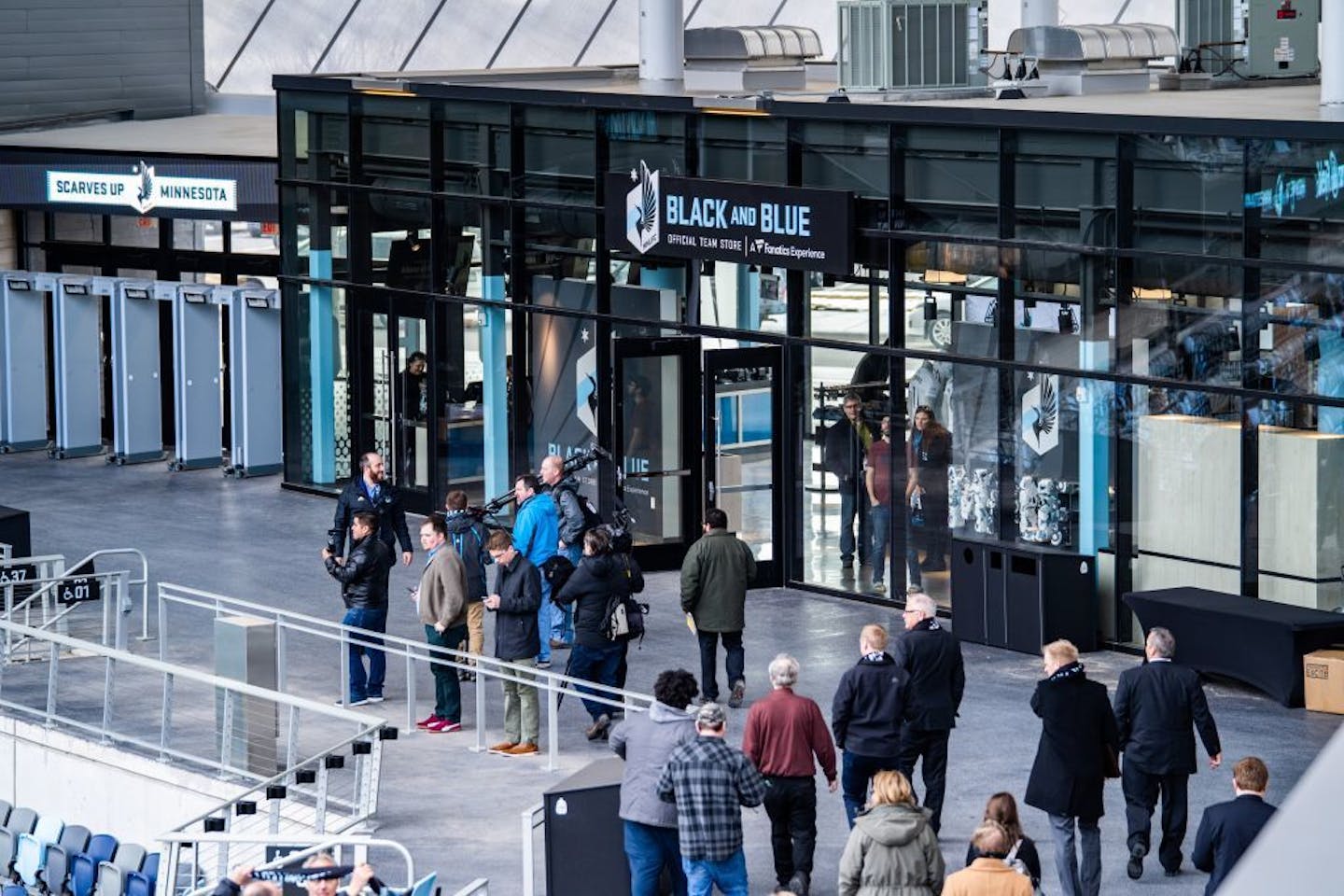 A look at the main concourse and gift shop that Minnesota United supporters will see as they enter Allianz Field.