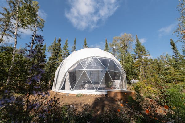 One of four geodesic domes at Klarhet resort near Lutsen.