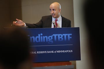 Neel Kashkari, in a file photo, speaking at a conference at the Federal Reserve Bank of Minneapolis.