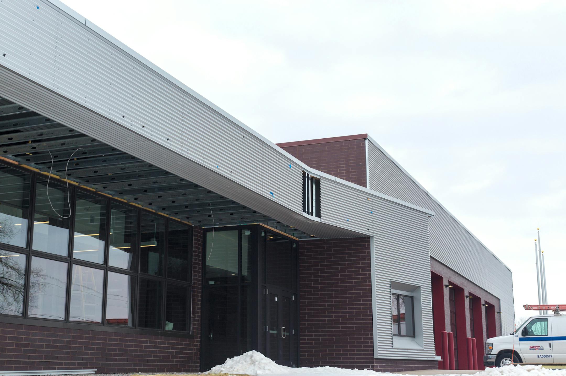 The new Bayport fire station under construction Feb. 17. ] Elizabeth Brumley special to the Star Tribune The new station projected to be completed Feb. 27.