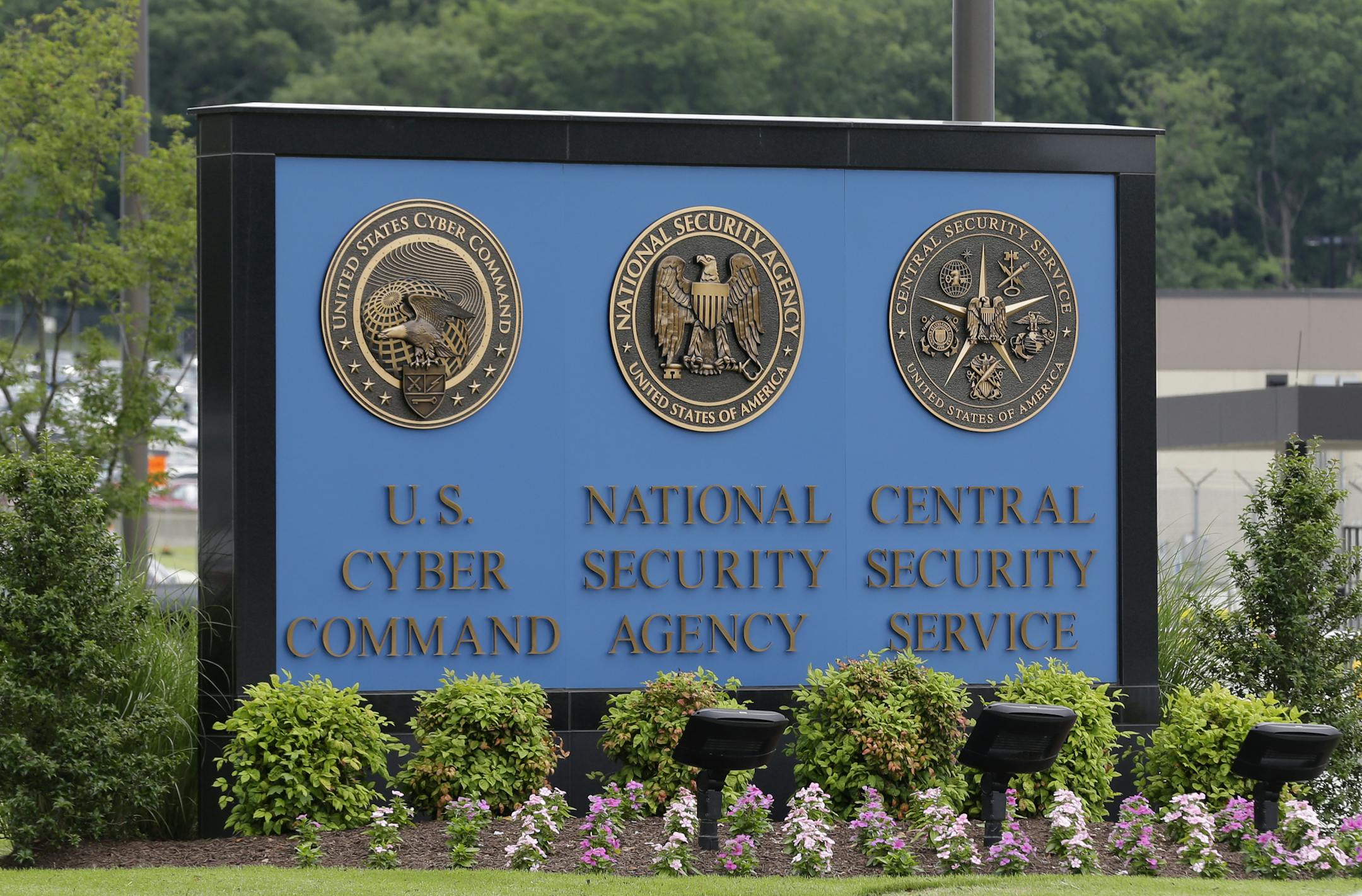 FILE In this June 6, 2013 file photo, a sign stands outside the National Security Agency (NSA) campus in Fort Meade, Md. The National Security Agency has begun winding down its collection and storage of American phone records this week after the Senate failed to agree on a path forward to change or extend the once-secret program ahead of its expiration at the end of the month. (AP Photo/Patrick Semansky, File)