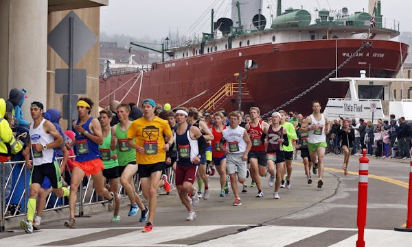 Over 2,000 runners competed in the William A. Irvin 5K race in downtown Duluth.