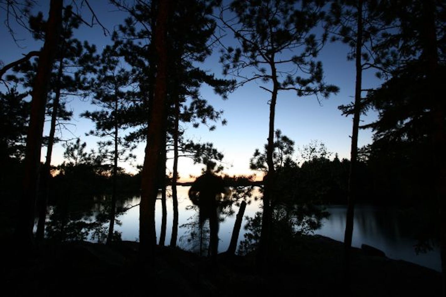 Sunset, Sandpoint Island, Voyageurs National Park.