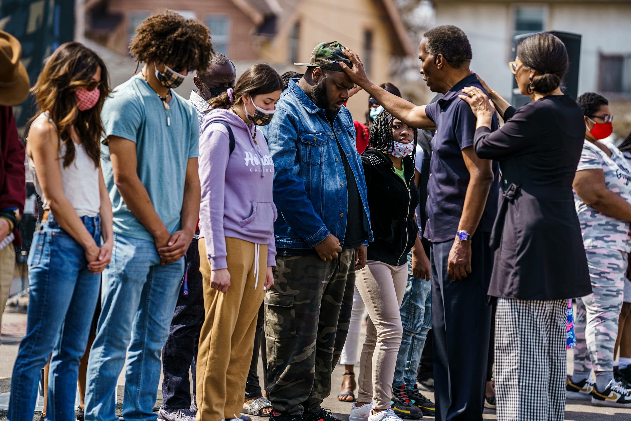 On April 4, 2021, at George Floyd Square, Pastor Curtis Farrar of the Worldwide Outreach For Christ Ministries preached about George Floyd and social justice.