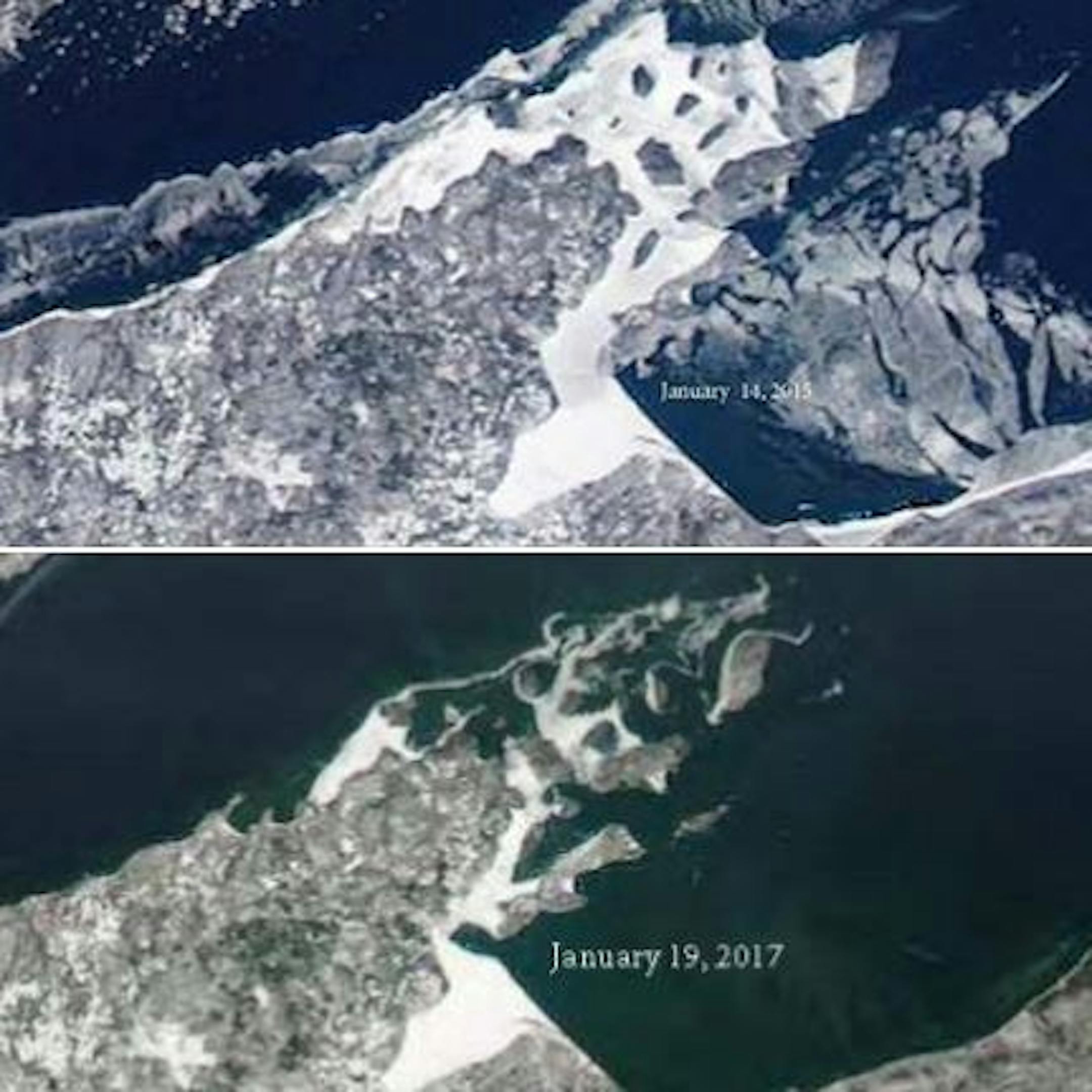 Satellite images posted by Apostle Islands National Lakeshore