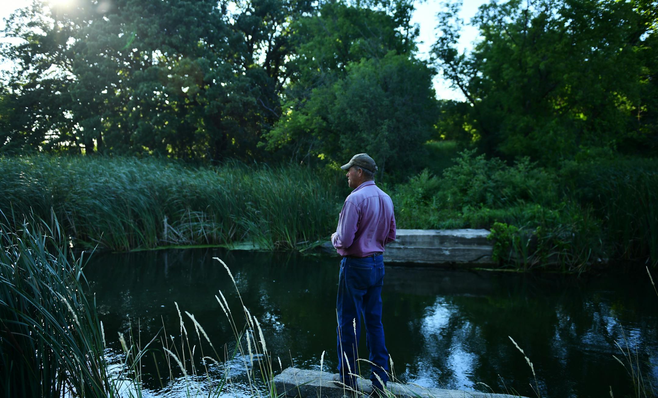 Dan Jenniges, a cattle farmer based out of Glenwood, Minn., took in a moment along the Chippewa River, which snakes in and around his property in Pope County.