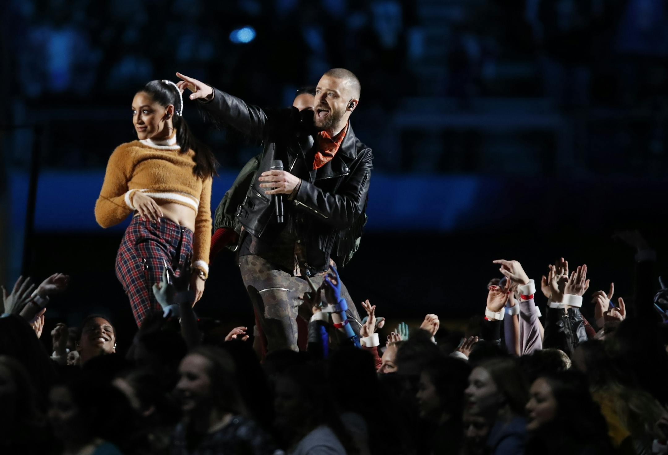 Justin Timberlake headlined the halftime show at Super Bowl LII at U.S. Bank Stadium.