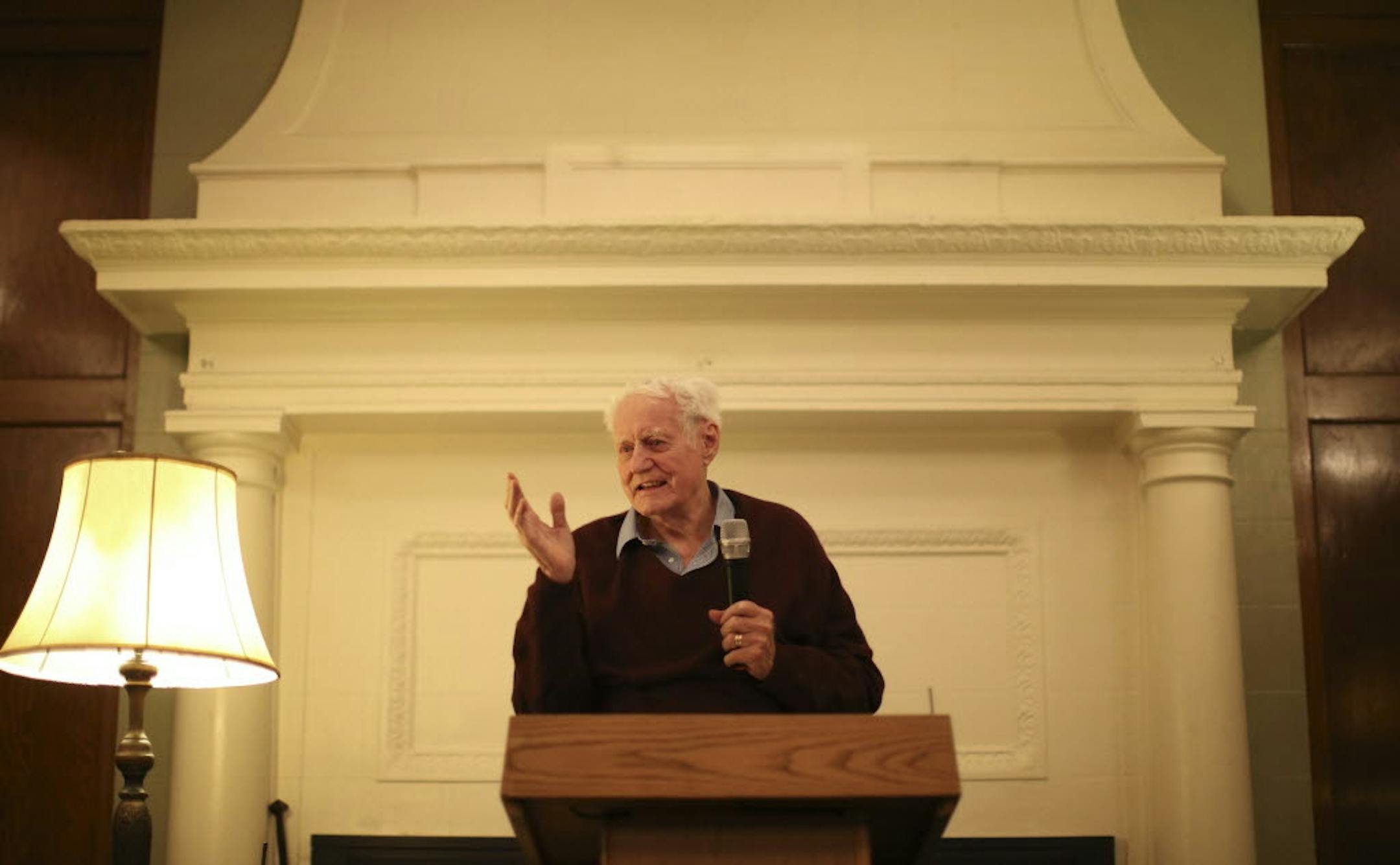 Robert Bly in St. Paul, 2014.
