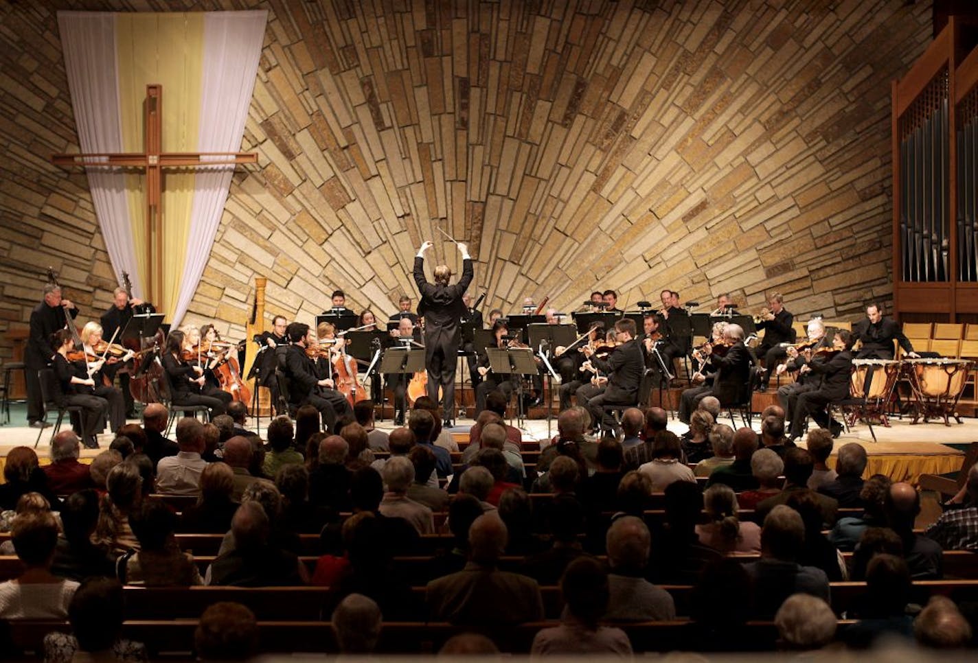 Conductor Roberto Abbado led the St. Paul Chamber Orchestra recently at Trinity Lutheran Church in Stillwater, one stop in the orchestra's neighborhood concert series.