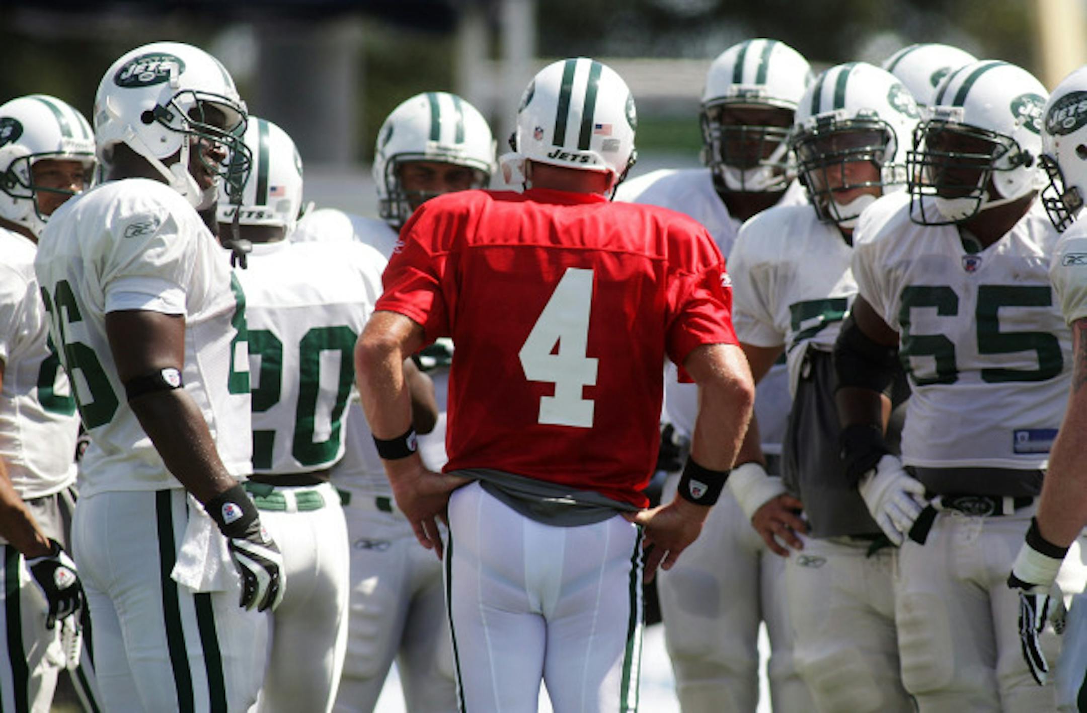 A hit by Cincinnati defensive lineman Jon Fanene when Favre's arm was extended almost forced the then-New York Jets quarterback to retire and certainly made it a tough decision on whether to come back.