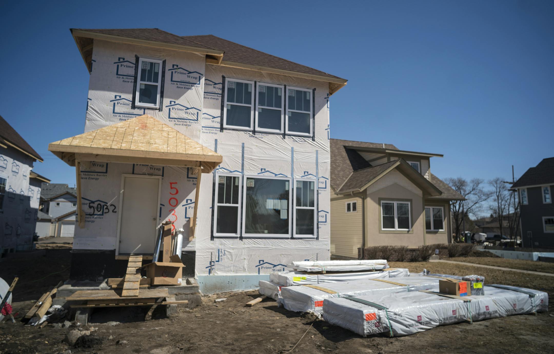 Minneapolis was once again the busiest city for builders in Minnesota. Homes in this development in North Minneapolis start at $299,000] Richard Tsong-Taatariiïrtsong-taatarii@startribune.com