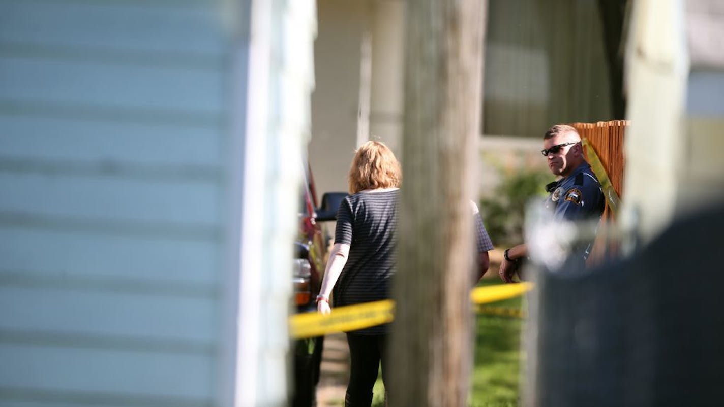 St. Paul police and Minnesota BCA investigators gathered at the scene in the 2100 block of Minnehaha Avenue E. where a man was shot and killed in an officer-involved shooting Thursday.