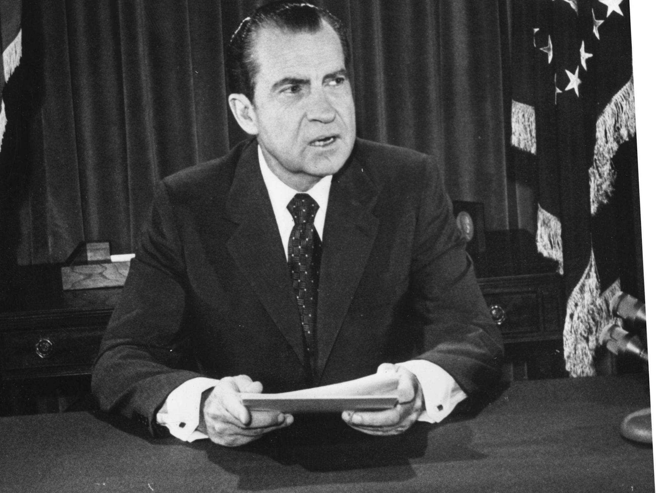 President Richard Nixon at the White House. Photo taken 1/1/70. Credit: Consolidated News Pictures ORG XMIT: MIN2013072608422604