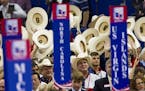 FILE -- The Texas delegation welcomes Sen. Ted Cruz (R-Texas) during the Republican National Convention at the Tampa Bay Times Forum in Tampa, Fla., A