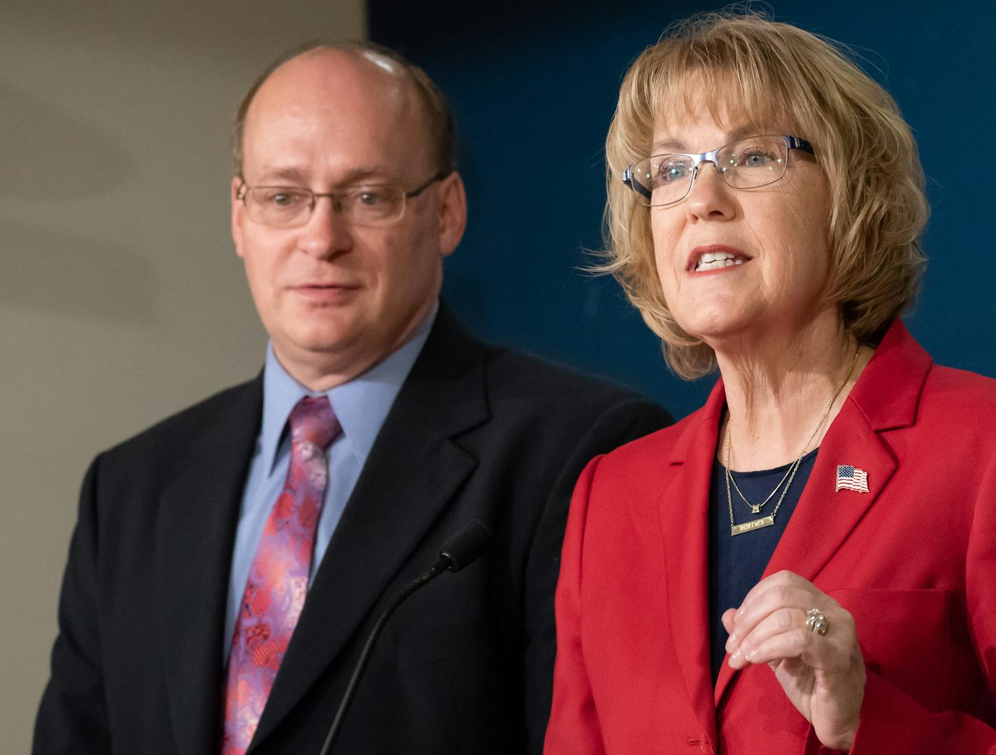 GOP Governor candidate Mary Giuliani Stephens announced Rep. Jeff Backer, R-Browns Valley as her running mate in a State Capitol press conference. ] GLEN STUBBE &#xef; glen.stubbe@startribune.com Wednesday, May 2, 2018 She is only the second candidate from either party to announce a running mate.