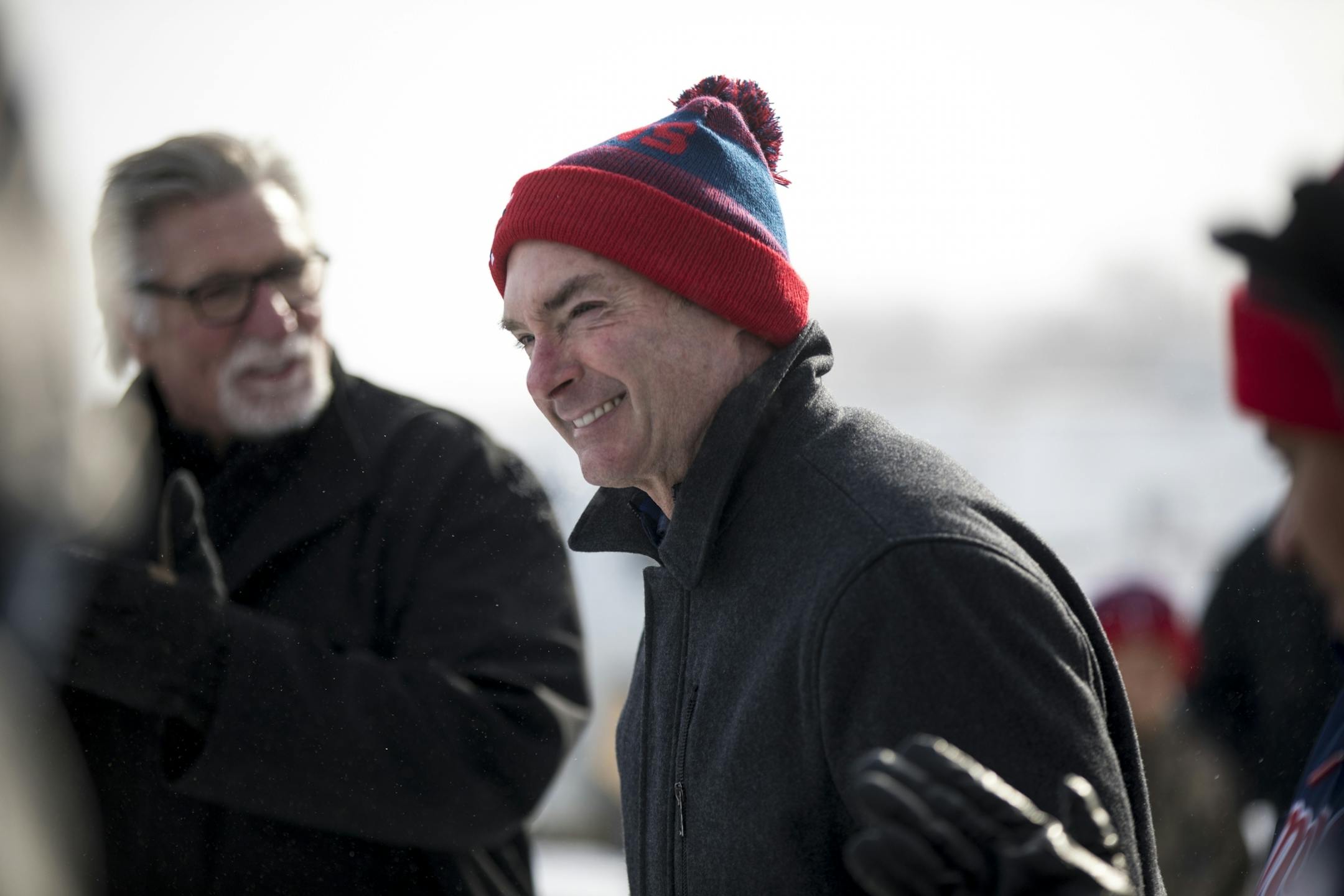Twins manager Paul Molitor was introduced at the Twins Ice Fishing Classic as part of the Twins Winter Caravan on Monday, January 15, 2018, in Madison Lake, Minn.