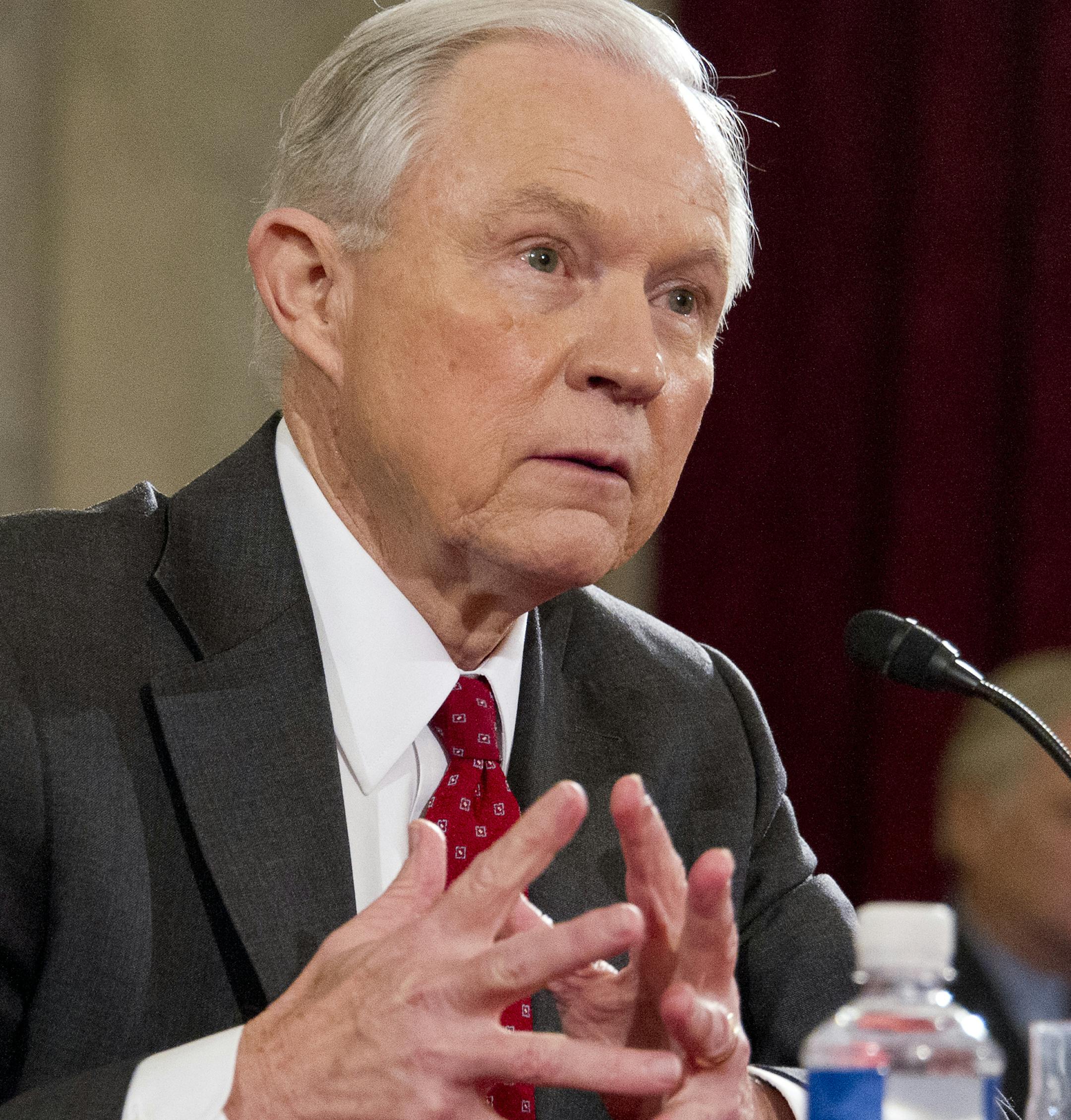 Sen. Jeff Sessions (R-Ala.) answers questions as he testifies during the U.S. Senate Judiciary Committee confirmation hearing on his nomination to be Attorney General of the United States, on Capitol Hill in Washington, D.C., on Tuesday, Jan. 10, 2017. (Ron Sachs/CNP/Sipa USA/TNS)