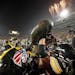 Iowa Hawkeyes players and fans celebrated last year as they claimed the Floyd of Rosedale. Iowa beat the Gophers 23-19.