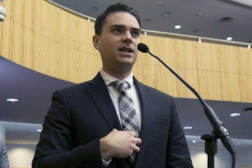 FILE - In this Oct. 3, 2017 photo, conservative writer Ben Shapiro speaks during the first of several legislative hearings planned to discuss balancin