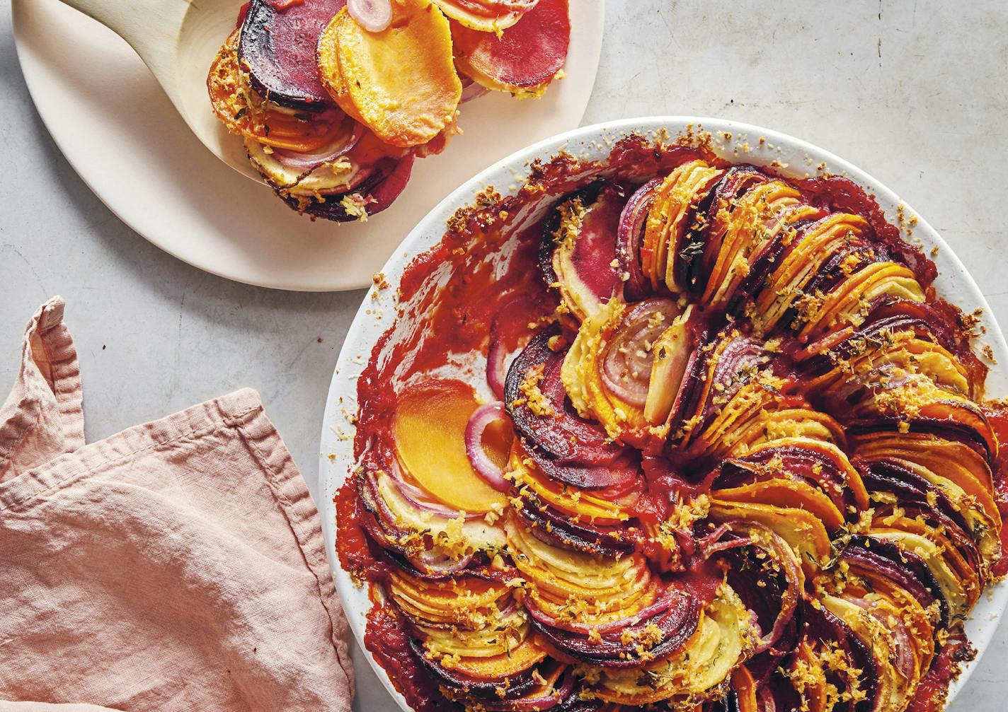 Root Vegetable Tian from "Open Kitchen" by Susan Spungen (Avery, 2020).