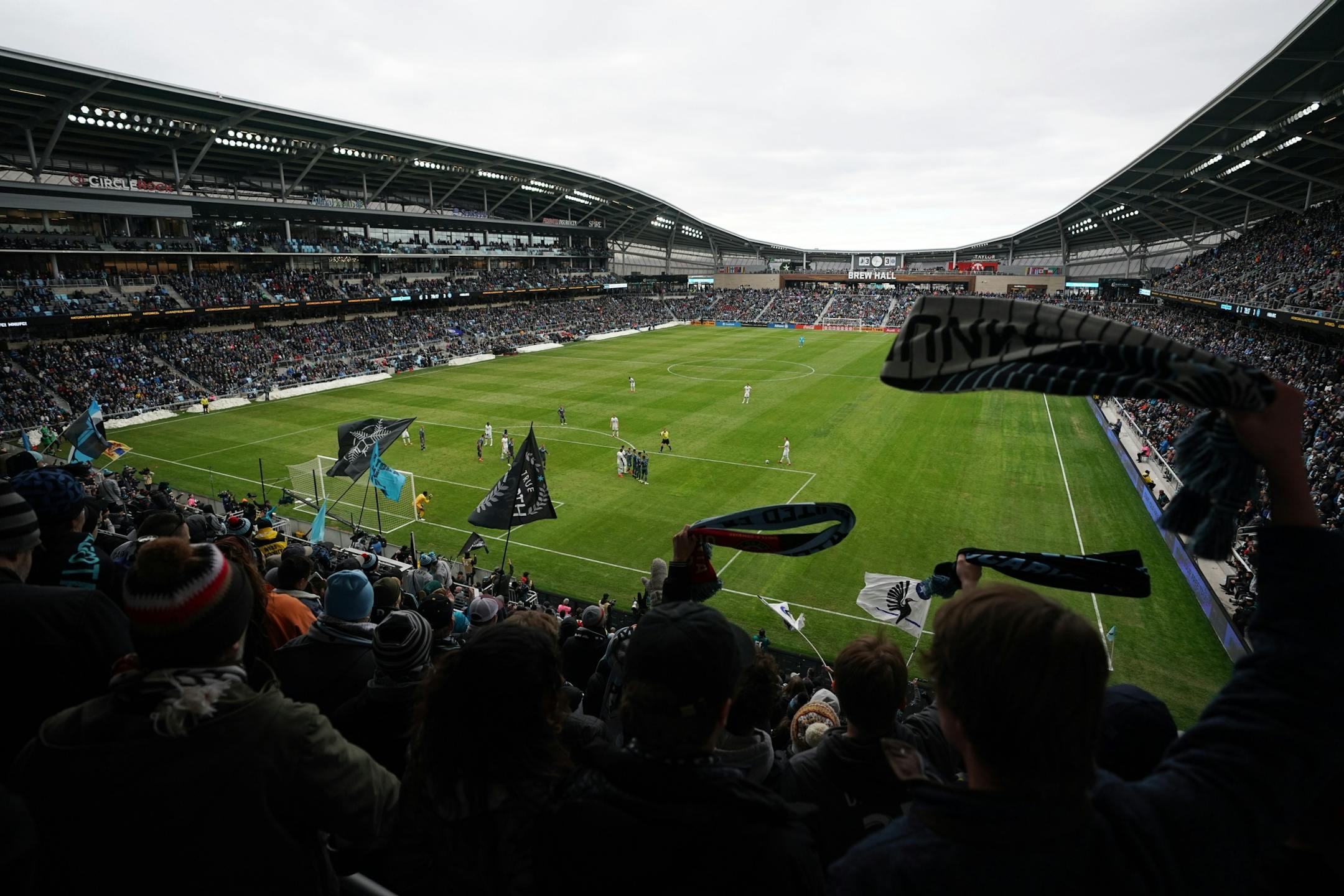 Minnesota United waved their scarves as Loons tried unsuccessfully for the game winning goal in the second half.
