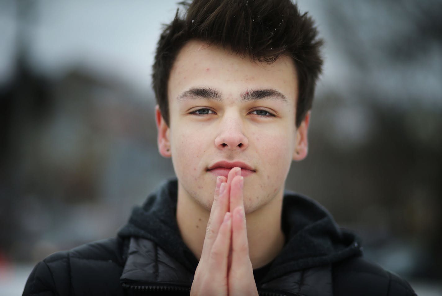 Internet music sensation Jonah Marais of Stillwater is only 16 but already he has 100,000 kids (mostly girls) following him after he began playing live music on the younow.com website. Marais from photographed in Stillwater, MN, near the famous Highway 36 Lift Bridge Thursday, Dec. 18, 2014.](DAVID JOLES/STARTRIBUNE)djoles@startribune.com Internet music sensation Jonah Marais is only 16 but already he has 100,000 kids (mostly girls) following him after he began playing live music on the younow.c