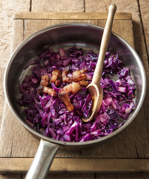 Braised Red Cabbage With Pancetta. Photo by Mette Nielsen * Special to the Star Tribune