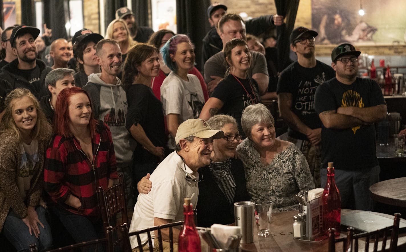 Co-owners Steve Meyer, Cynthia Gerde, and Kim Meyer posed for a picture with the staff after they announced on Wednesday, September 11, 2019, their retirement from Hell's Kitchen (Gerdes in two years) and that the ownership of the restaurant would be given to the employees starting January 1 in employee stock ownership in Minneapolis, Minn. ] RENEE JONES SCHNEIDER &#xa5; renee.jones@startribune.com Co-owners Steve Meyer and Cynthia Gerde announced on Wednesday, September 11, 2019 their retiremen