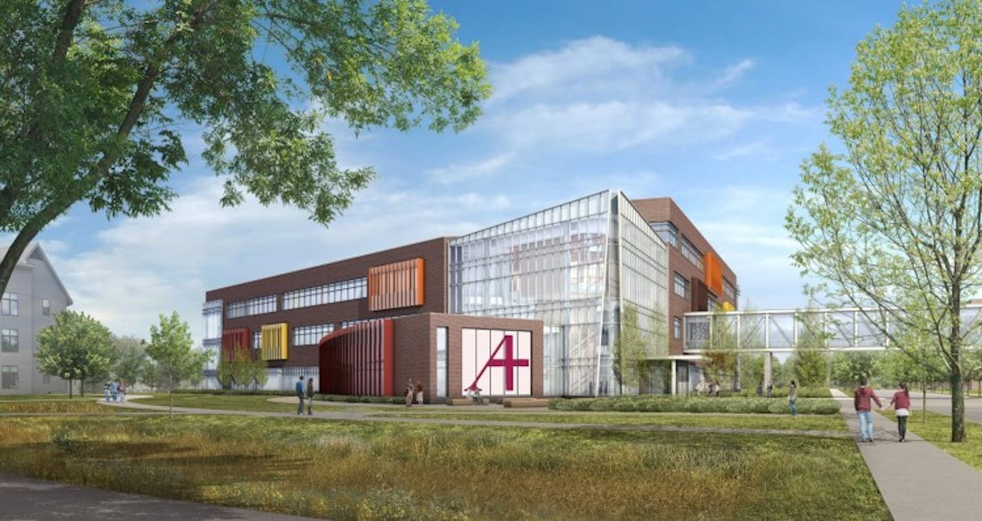 A rendering of the Hagfors Center for Science Business and Religion at Augsburg College