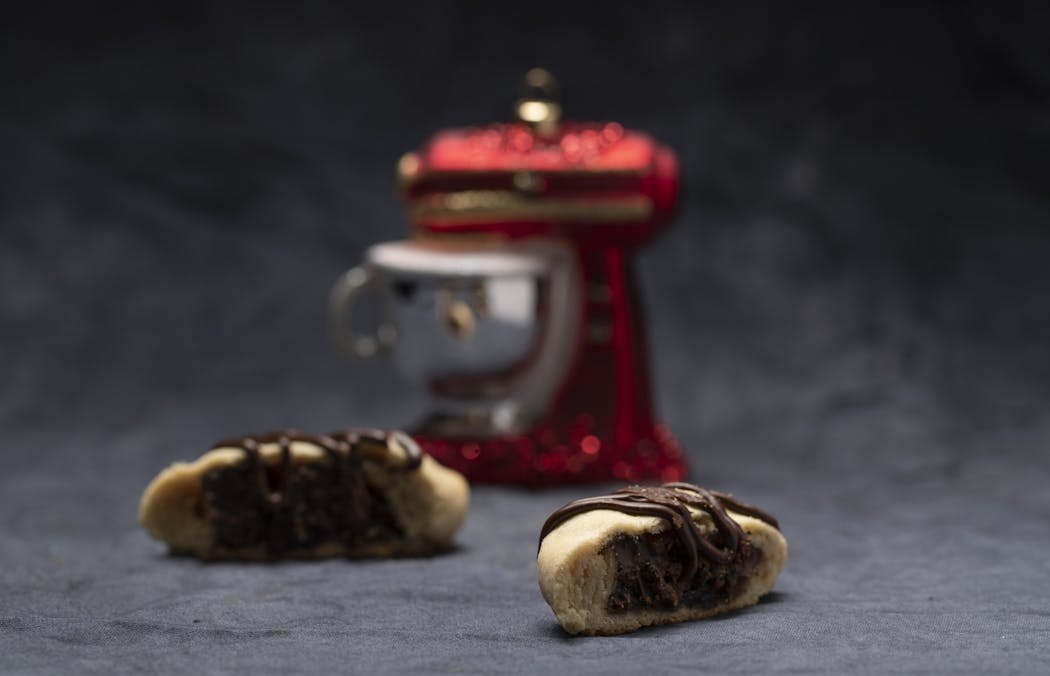 Dark Chocolate Fig Rolls with Mocha Ganache by Elizabeth Davis of Wayzata.