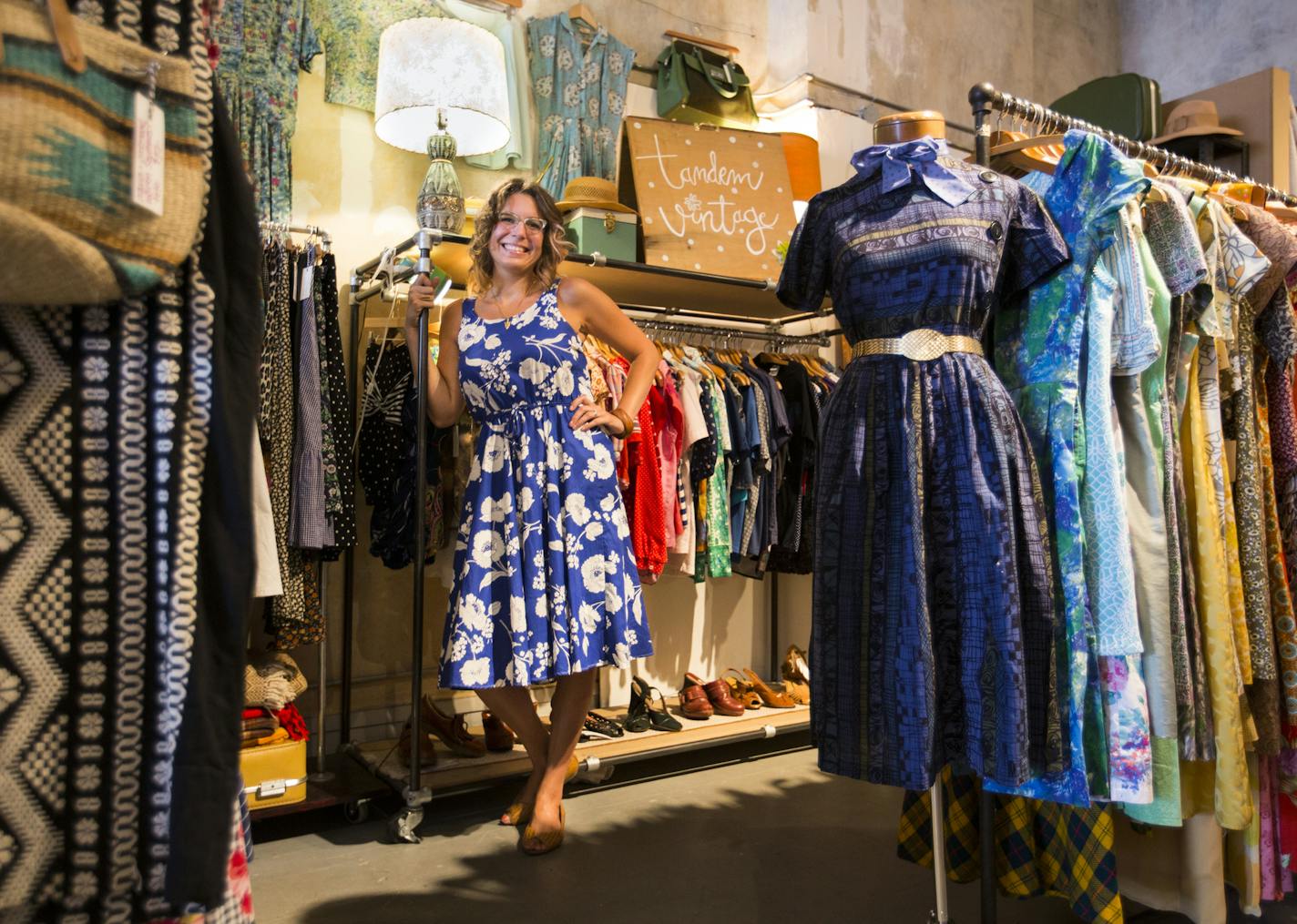 Tandem Vintage owner Amanda Baumann in her shop at FindFurnish in northeast Minneapolis.