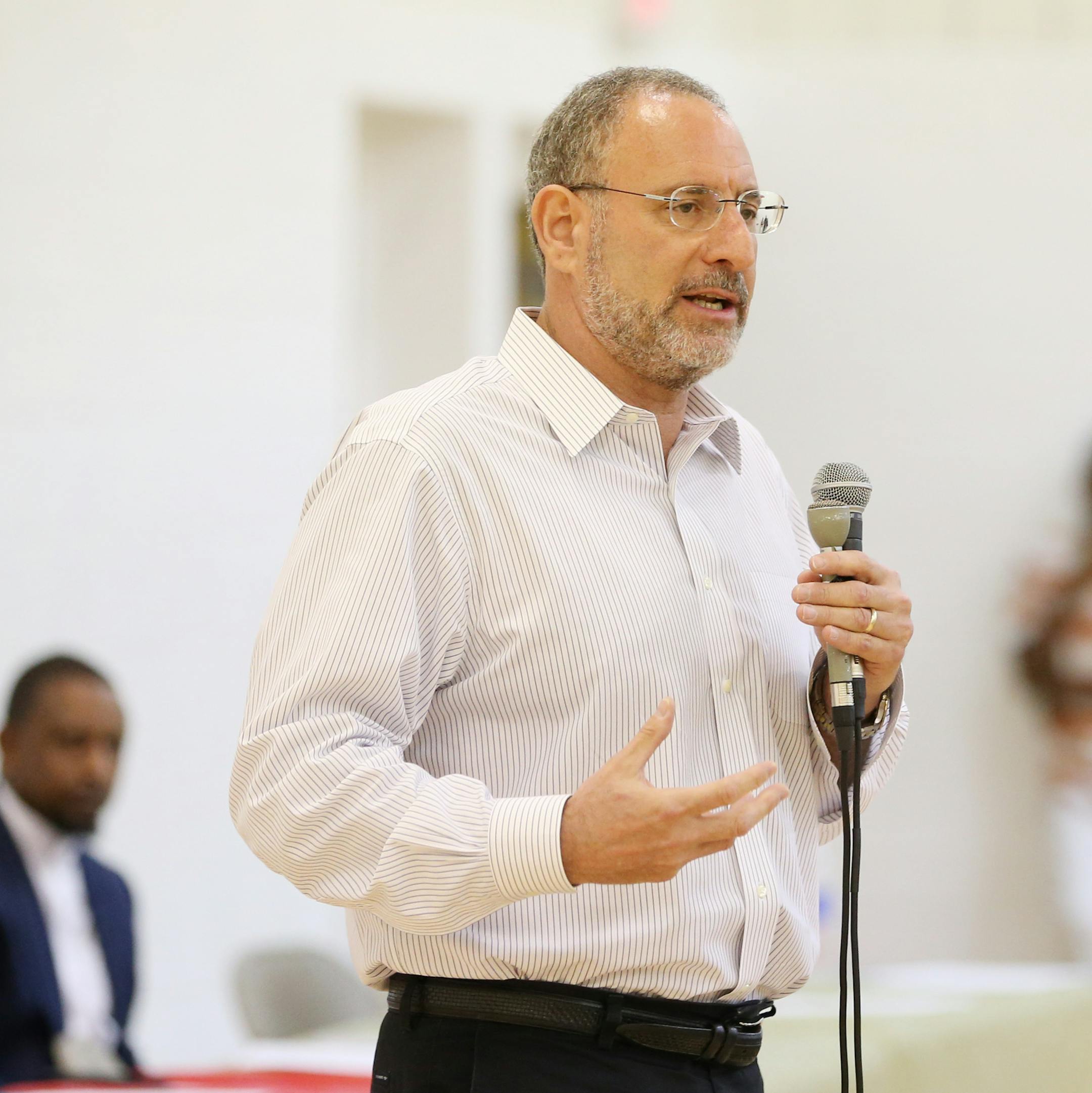 U.S. Attorney Andrew Luger spoke during a Somali community meeting on stopping terror recruits on September 28, 2014, at the Brian Cole Center in Minneapolis, Minn. ] RENEE JONES SCHNEIDER • reneejones@startribune.com