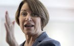 U.S. Senator and Democratic presidential hopeful Amy Klobuchar, D-Minn., speaks to voters, Sunday, Feb. 24, 2019, during a campaign stop at a home, in