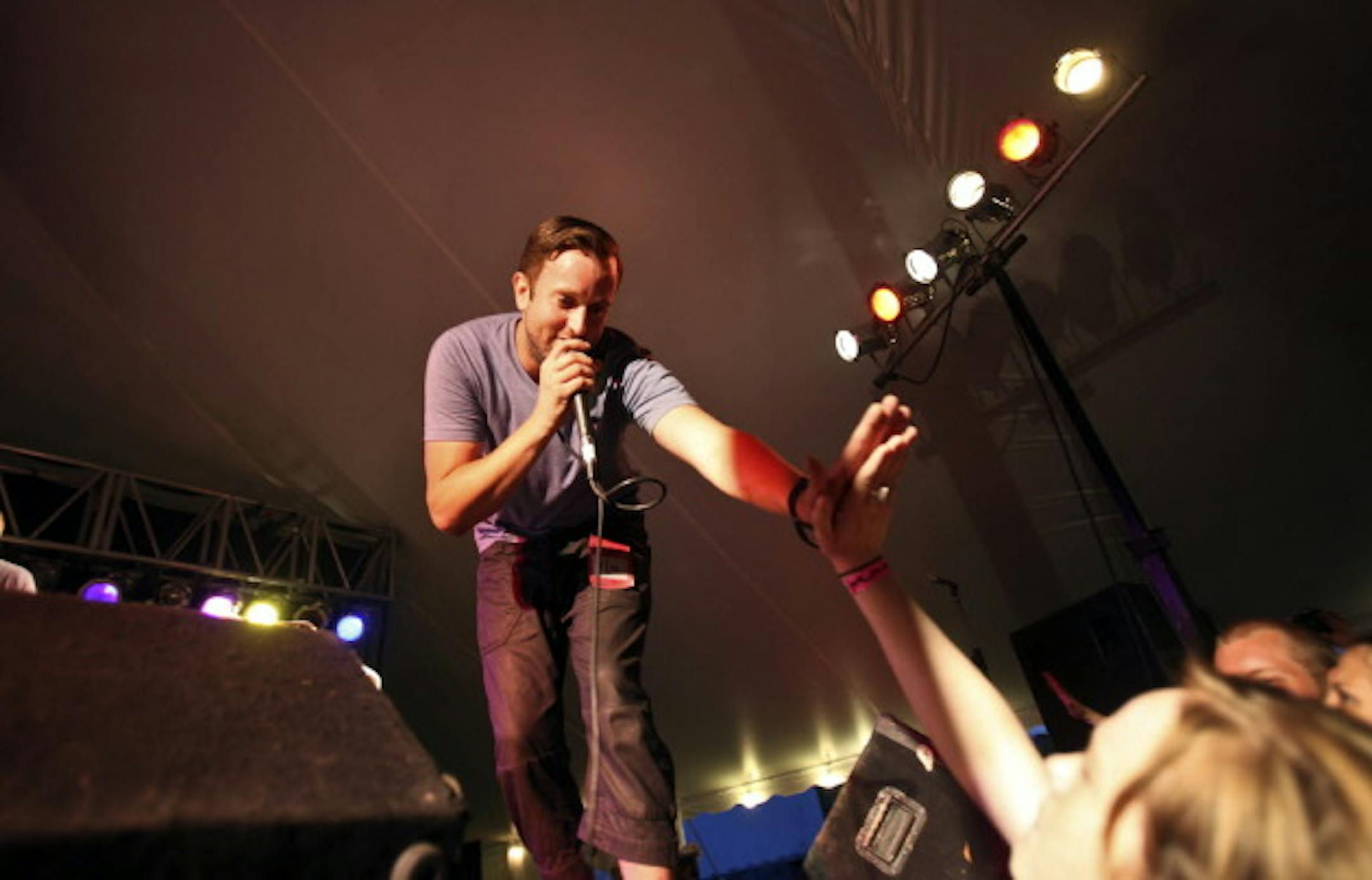 Doomtree rapper Sims heated up the Summit Tent at the SoundTown fest Friday. / Photos by Kyndell Harkness