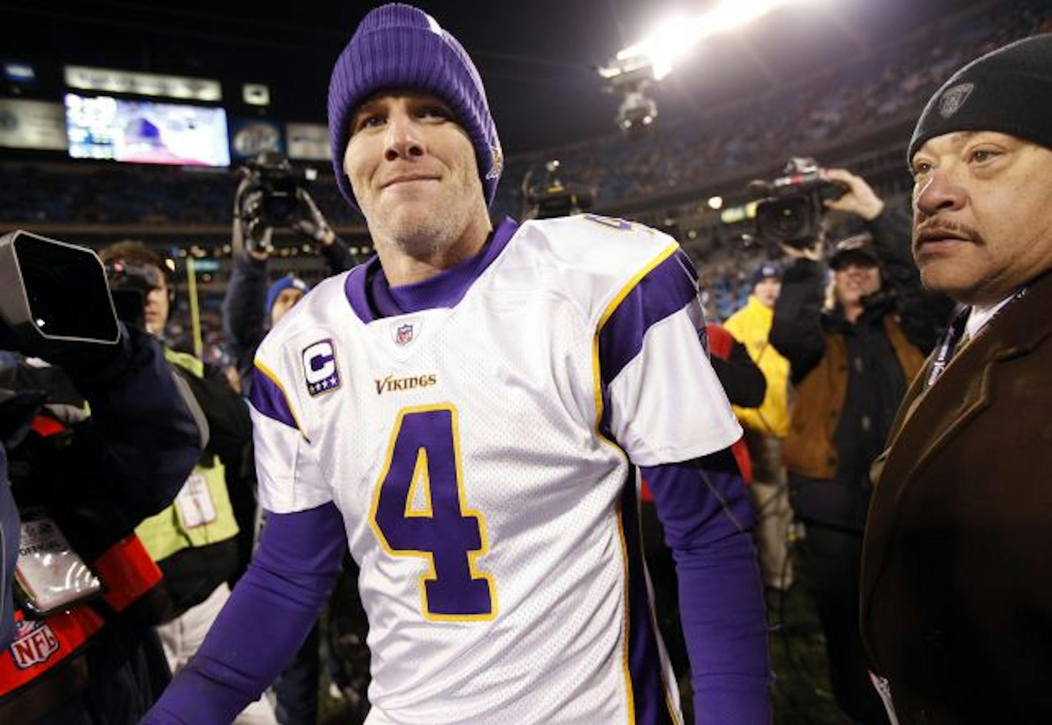 Vikings quarterback Brett Favre.