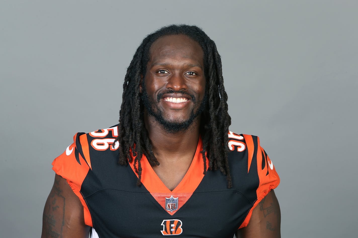 This is a 2020 photo of Josh Bynes of the Cincinnati Bengals NFL football team. This image reflects the Cincinnati Bengals active roster as of Friday, Aug. 21, 2020 when this image was taken. (AP Photo)