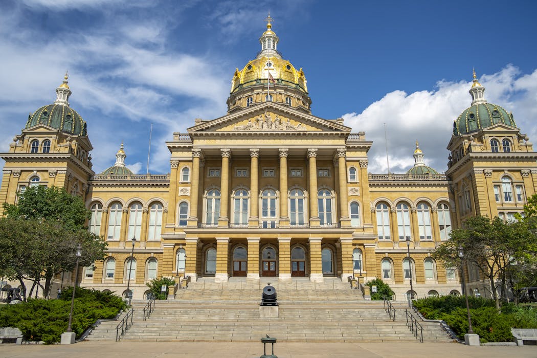 The Iowa State Capitol in Des Moines.