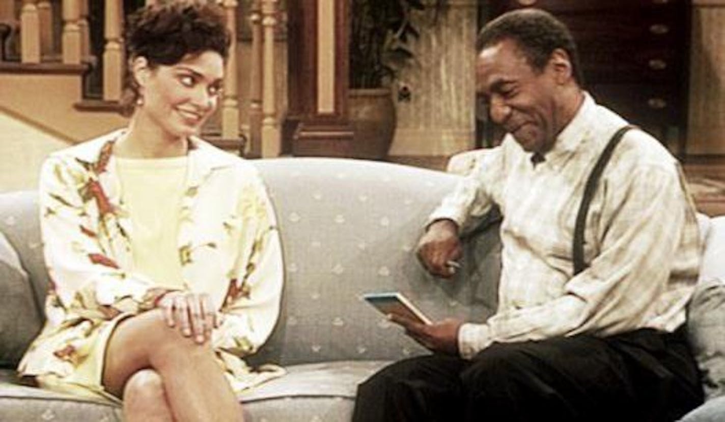 Eden Tirl (was Eden Svendahl during her &#xec;Cosby&#xee; appearances) and Bill Cosby in a 1989 episode. Screenshot from YouTube video.