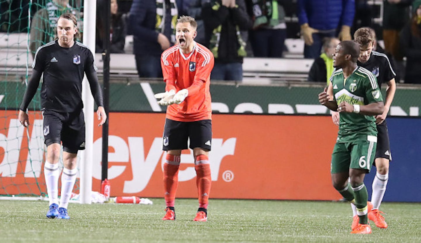 Goalkeeper John Alvbage also wants to know what it all means. (Elizabeth Flores, Star Tribune)