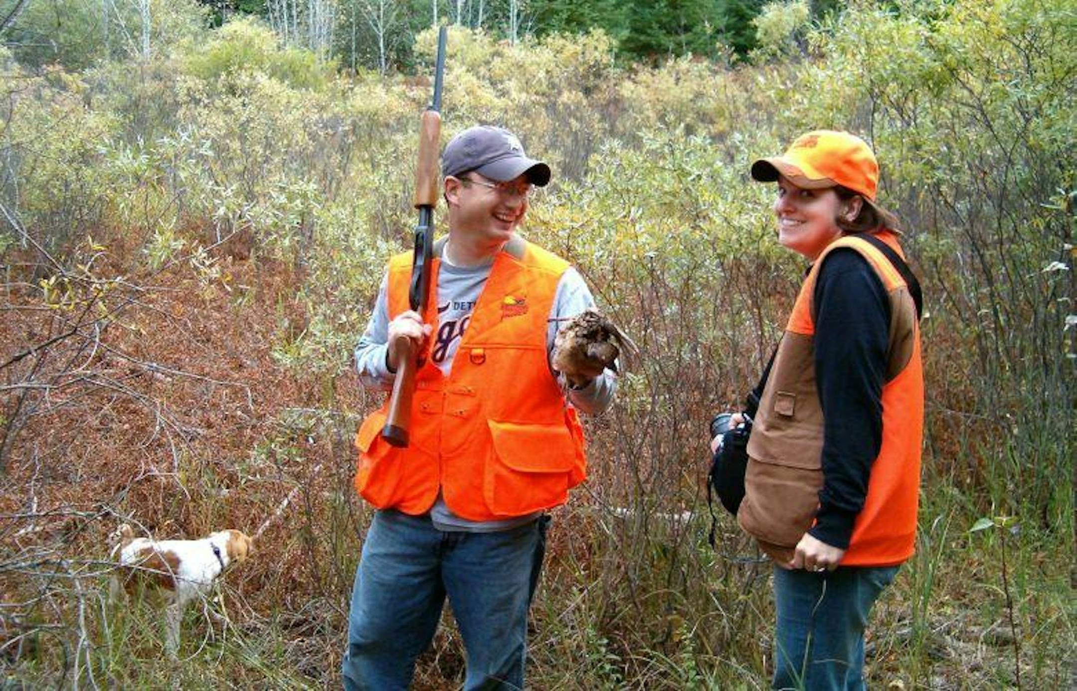 The author's wife looks on with skepticism as he extolls the virtues of the TIMBERDOODLE!