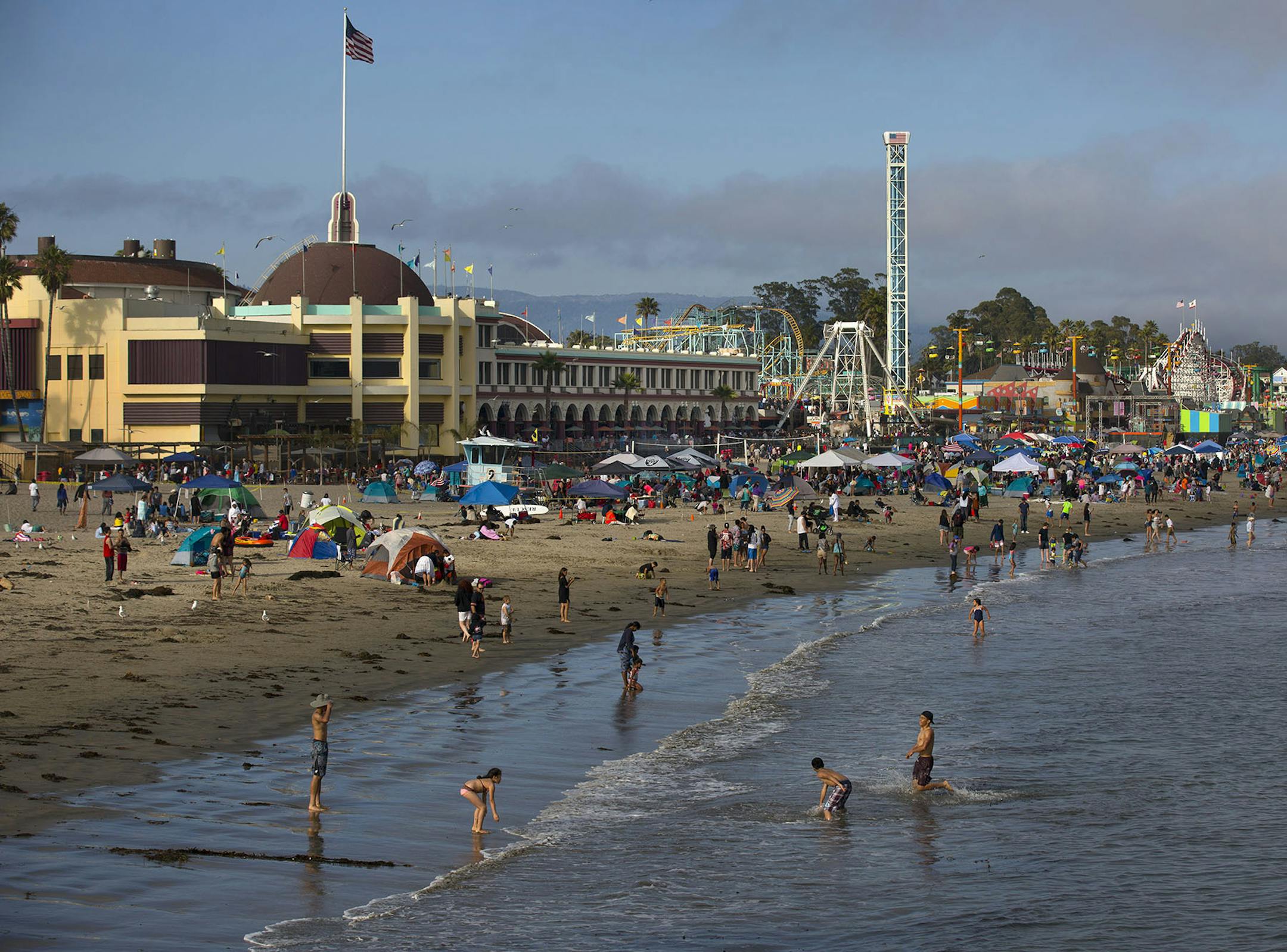 The Santa Cruz Beach Boardwalk is popular with visitors to Santa Cruz, Calif., on July 3, 2016. (Patrick Tehan/Bay Area News Group/TNS)