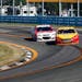 Joey Logano passed Kevin Harvick on the last turn on the way to winning a NASCAR Sprint Cup series auto race at Watkins Glen International on Sunday.