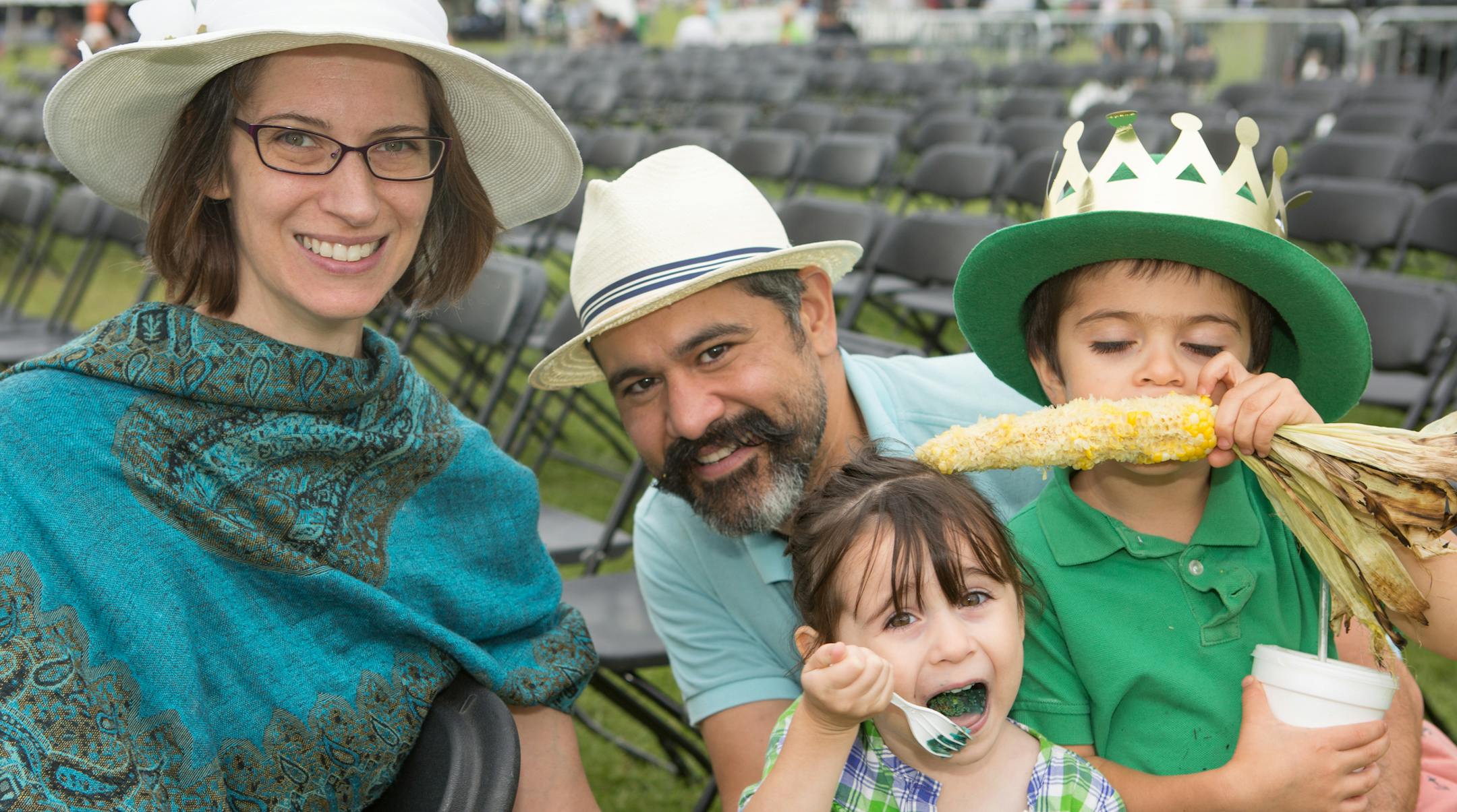 Michelle McCaffrey Gracia and Raul Gracia with Eva and Max.