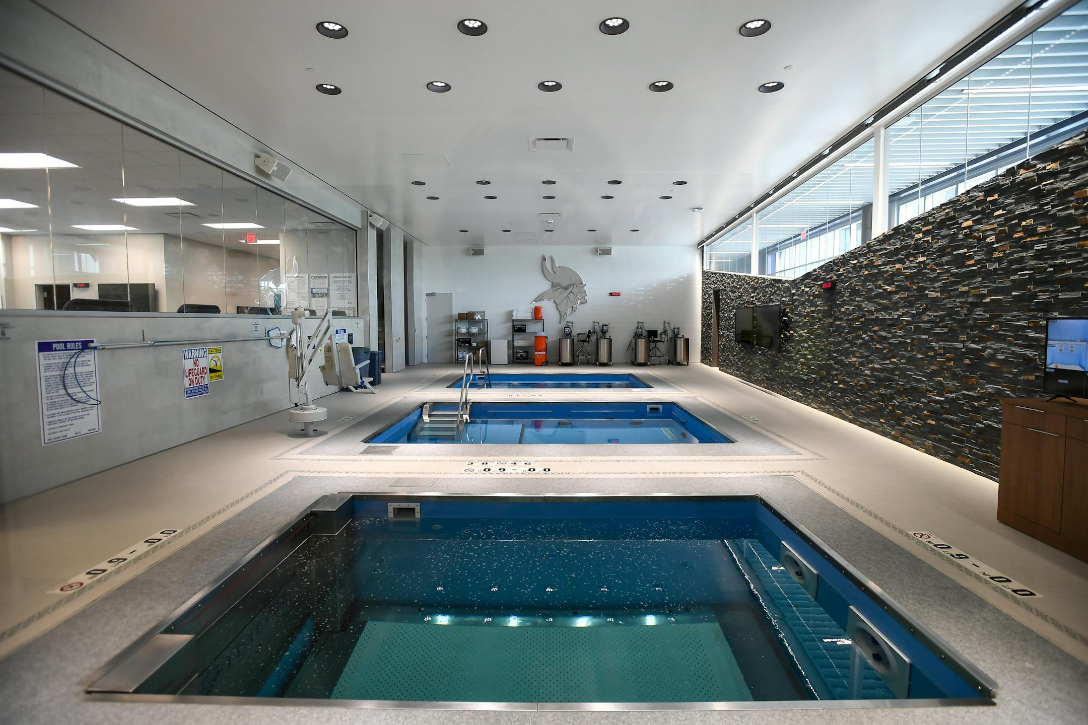 Pools in the the Athletic Training facilities of the Twin Cities Orthopedics Performance Center. ] AARON LAVINSKY ï aaron.lavinsky@startribune.com Photos of the Twin Cities Orthopedics Performance Center photographed Friday, July 13, 2018.