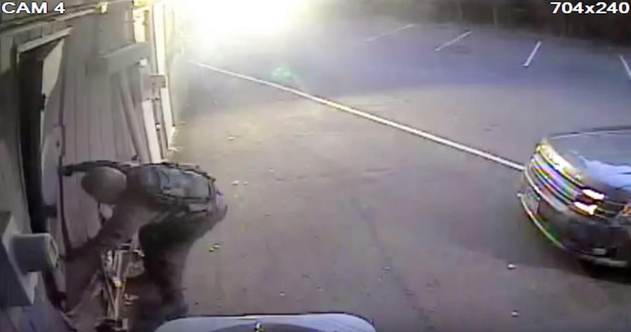 This thief's actions were caught on video.