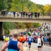 The Lake Street-Marshall Bridge is a great vantage point for spectators, catching runners when they need the support in St. Paul.